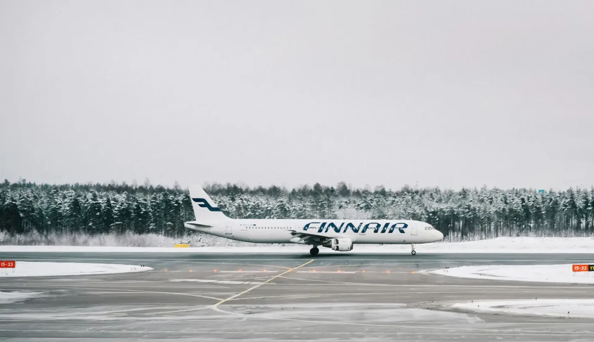 Airbus A320 in cold weather