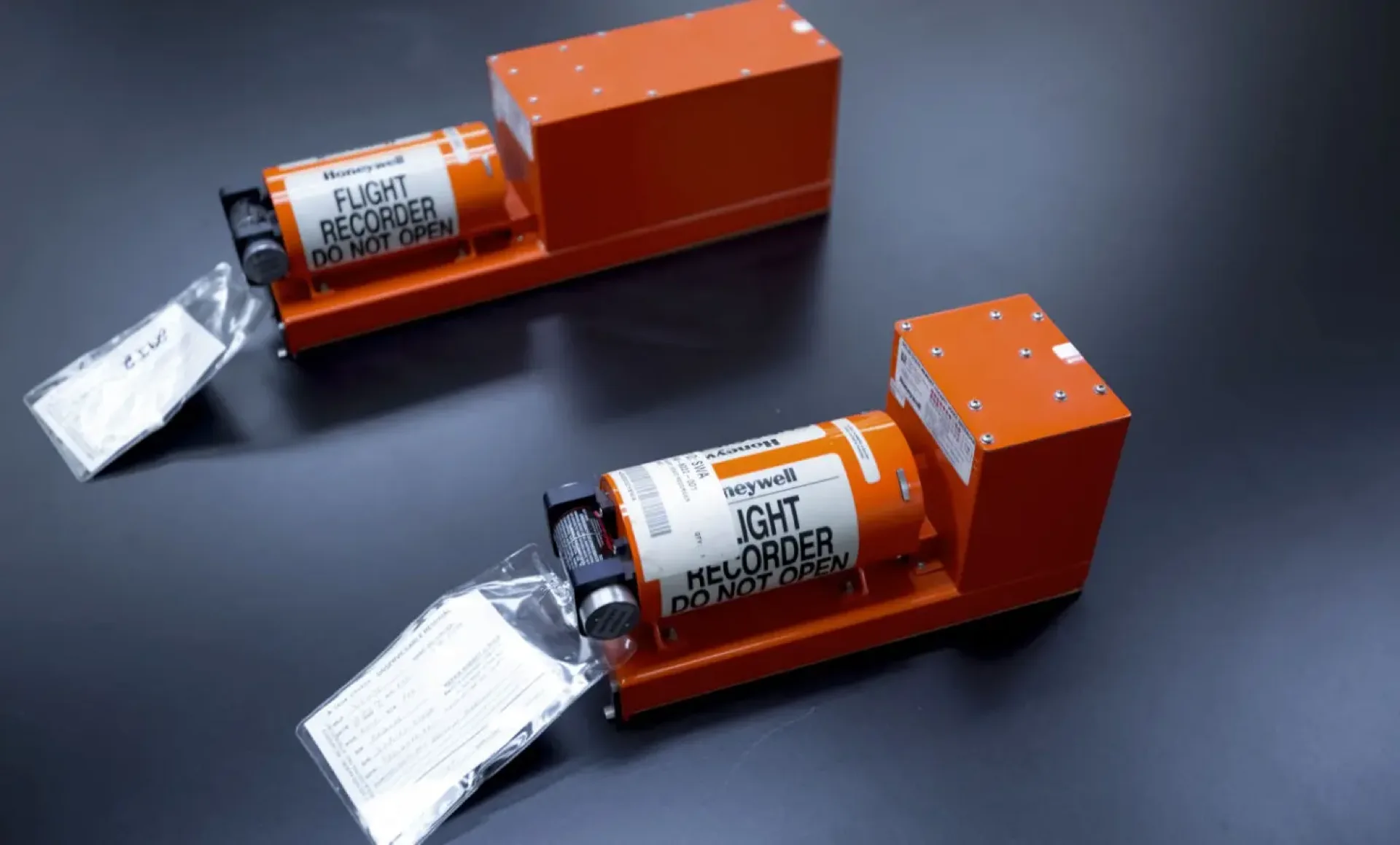 Black boxes record important flight parameters